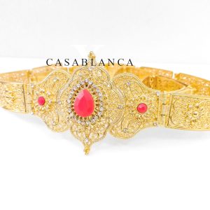 Mdamma Gouden Riem Roze Steen - Naony - Imagen 4