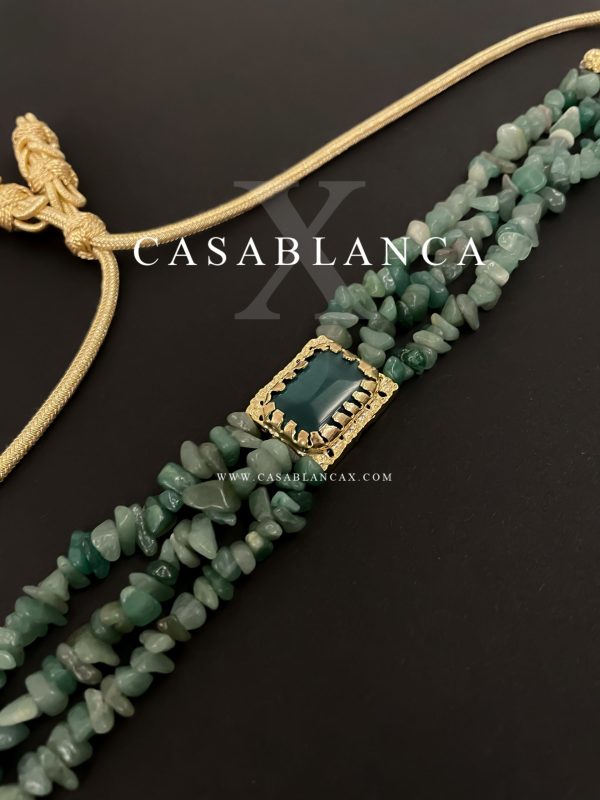 Green Gold Choker - Qamzy - Image 3