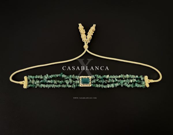 Green Gold Choker - Qamzy - Image 2