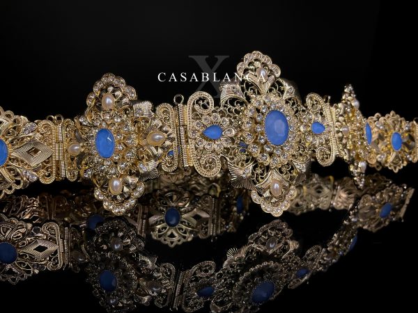 Ceinture dorée Mdamma bleu clair - Amary - Image 3