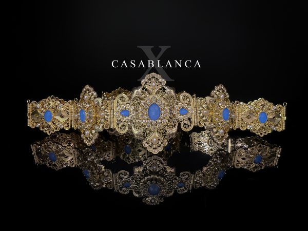 Ceinture dorée Mdamma bleu clair - Amary - Image 2