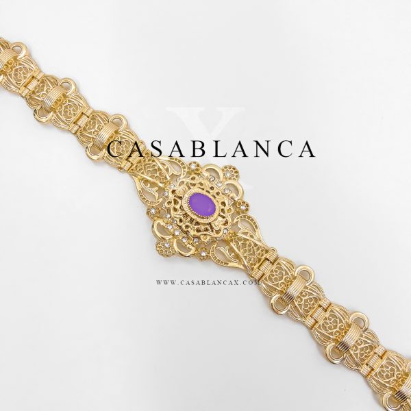 Taqlidi Mdamma Belt Gold Violet Lilac - Aliza