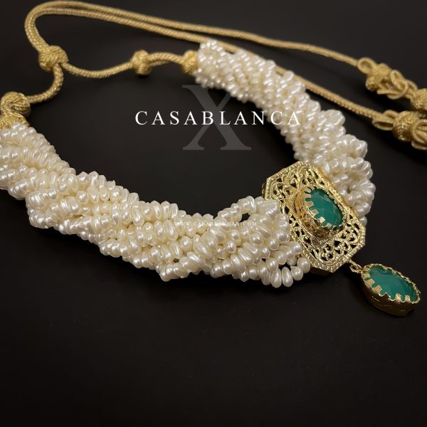 Marokkanischer Schmuck Halskette Grün - Kamyla - Bild 4