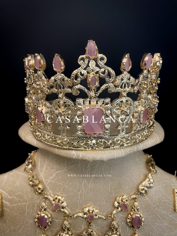 Marokkaanse Gouden Bruidsset Roze - Nalya - Afbeelding 3