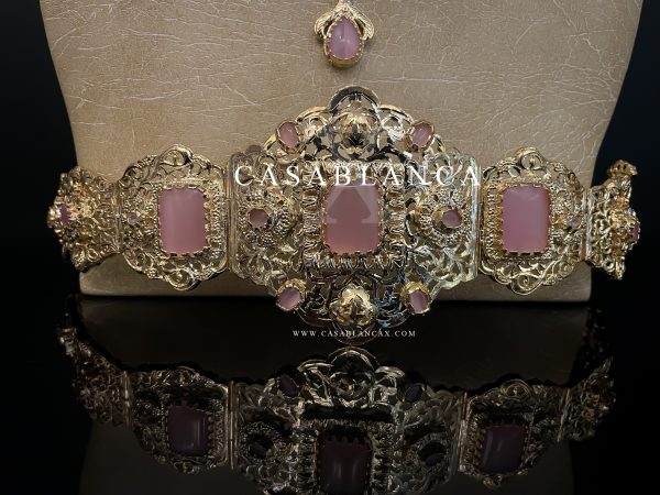 Marokkaanse Gouden Bruidsset Roze - Nalya - Afbeelding 2