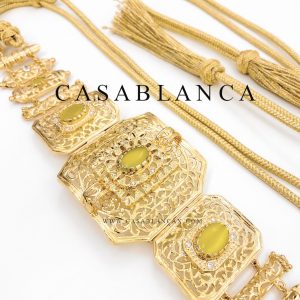 Mdamma Riem Marokkaanse Sieraden Geel Lime - Menya - immagine 2