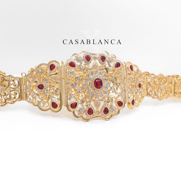 Moroccan Belt Gold Red - Alizam