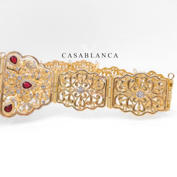 Moroccan Belt Gold Red - Alizam - Image 4