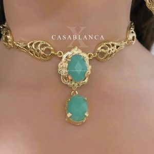 Taqlidi Ketting Set Mint Groen Goud - Zirya - Image 2