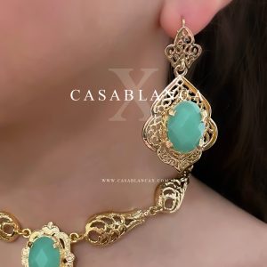 Taqlidi Ketting Set Mint Groen Goud - Zirya - Image 3