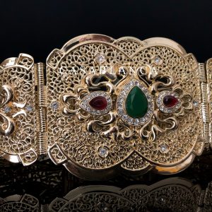 Marokkaanse Gouden Riem Beldi Rood en Groen - Labyd - Image 2