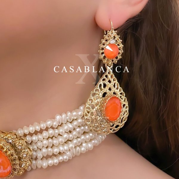 Gouden Choker Set Oranje - Kizy - Image 3