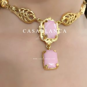 Collana dorata rosa - Rozy - immagine 2