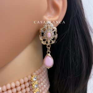 Gouden Choker Set Taupe Roze - Aaliyah - Image 3