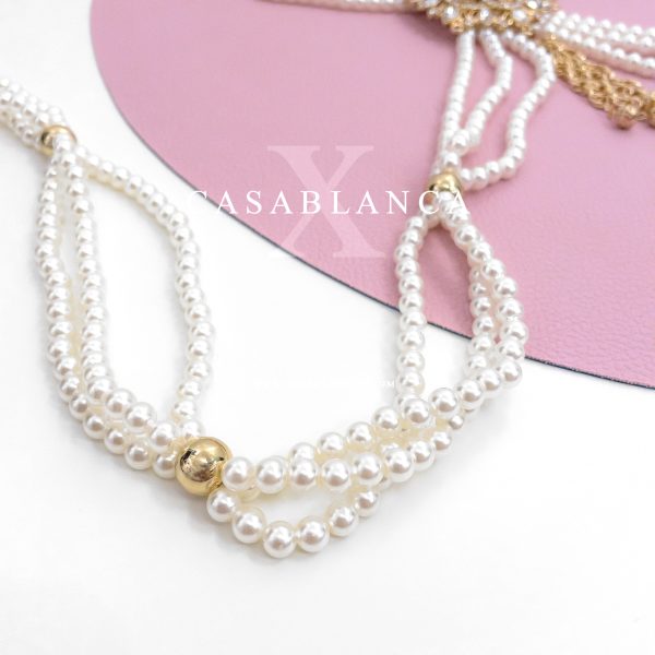 Collana con perle dorate Chamar Hmala - Bassy - Immagine 3