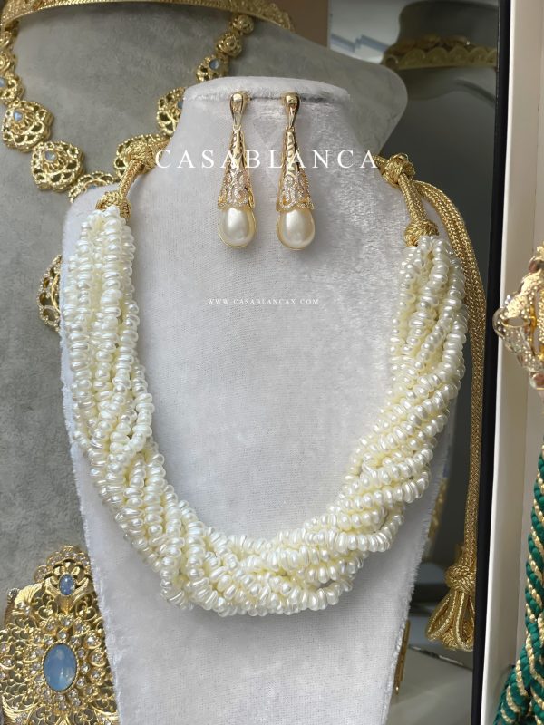 Jawhar Parel Marokkaanse Sieraden Set Goud - Jawrya