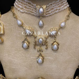 Gouden Parel Bruidssieraden Set - Mazya – Image 2