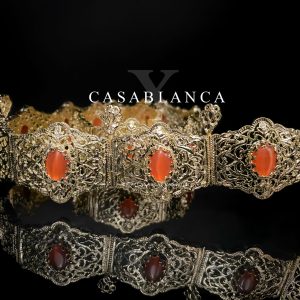 Mdamma Marokkaanse Sieraden Riem Goud Oranje - Ghalia - Image 3