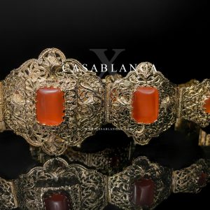 Mdamma Marokkaanse Sieraden Riem Goud Oranje - Ghalia - Image 2