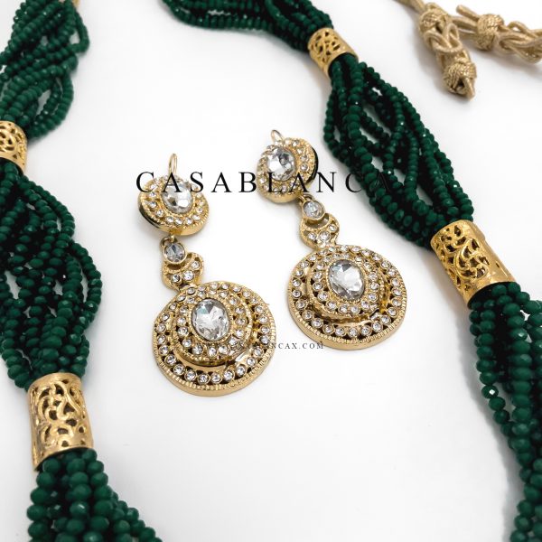 Collana lunga Johar con orecchini in oro verde - Marya - Immagine 2