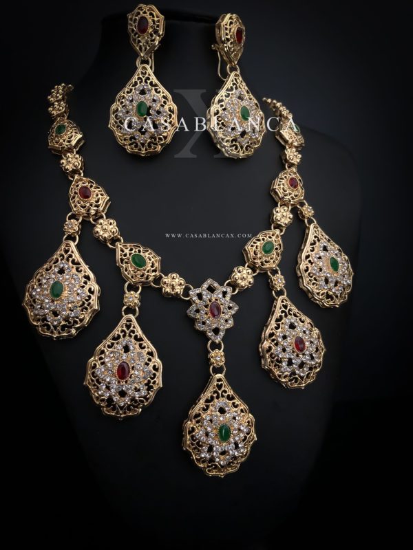 Beldi Gouden Marokkaanse Sieraden Set - Fazyma - Afbeelding 2