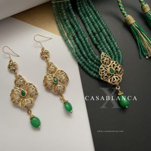 Zomorod 7or Ketting en Oorbellen Set Groen - Zaya – Image 3
