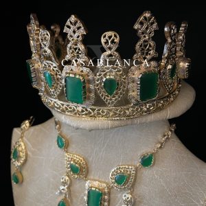 Bruidssieraden Set Goud Groen - Lamrine – Bild 4