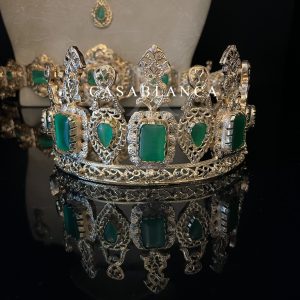 Bruidssieraden Set Goud Groen - Lamrine – Bild 3
