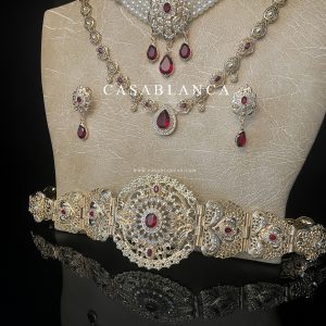 Bruidssieraden Set Goud Met Rood - Zalya - Image 6