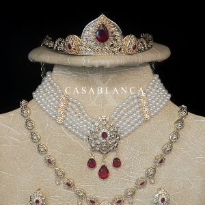 Bruidssieraden Set Goud Met Rood - Zalya - Image 4