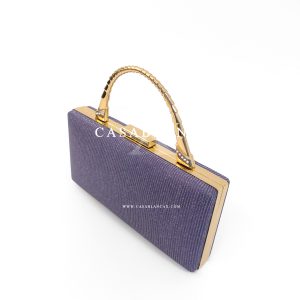 Avondtas Clutch Goud Paars - Cedra - Afbeelding 3