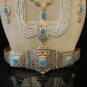 Bruidssieraden Set Goud Marokkaanse Bruid Sieraden - Afya - Image 3