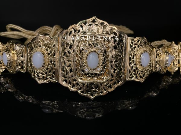 Belt Caftan Takshita Gold Mdamma Majdoul - Blanca - Image 2