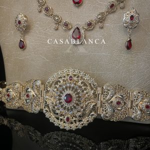 Bruidssieraden Set Goud Met Rood - Zalya - Image 5