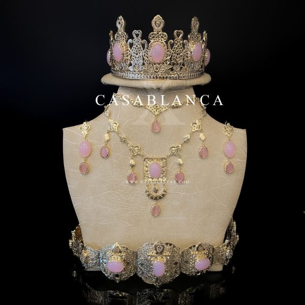 Golden Ziana Brautschmuckset Rosa - Lymya