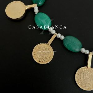 Gouden Munten Ketting Met Edelstenen - Lynda - Image 3