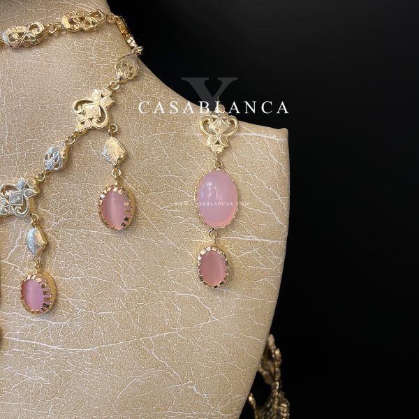 Golden Ziana Brautschmuckset Pink - Lymya - Bild 6