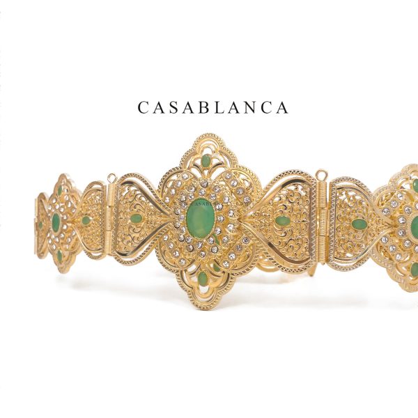 Moroccan Caftan Takshita Belts Gold Mint - Mazia - Image 2