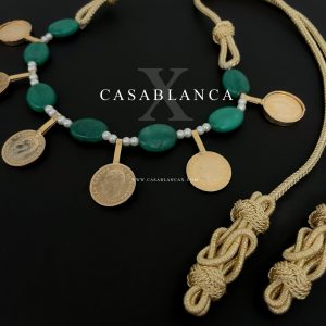 Gouden Munten Ketting Met Edelstenen - Lynda - Image 2