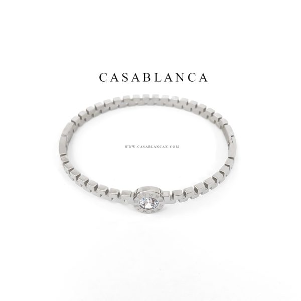 Pulsera de acero inoxidable y plata - Swiza - Imagen 3
