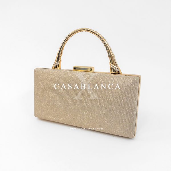 Gold Champagne Evening Bag Clutch - Umya - Image 3