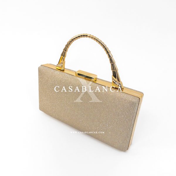 Gold Champagne Evening Bag Clutch - Umya - Image 2