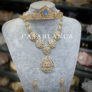 Bruidssieraden Set Goud Ijsblauw - Jarama - Afbeelding 6