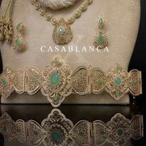 Bruidssieraden Set Marokkaanse Goud Mint - Azya - immagine 2