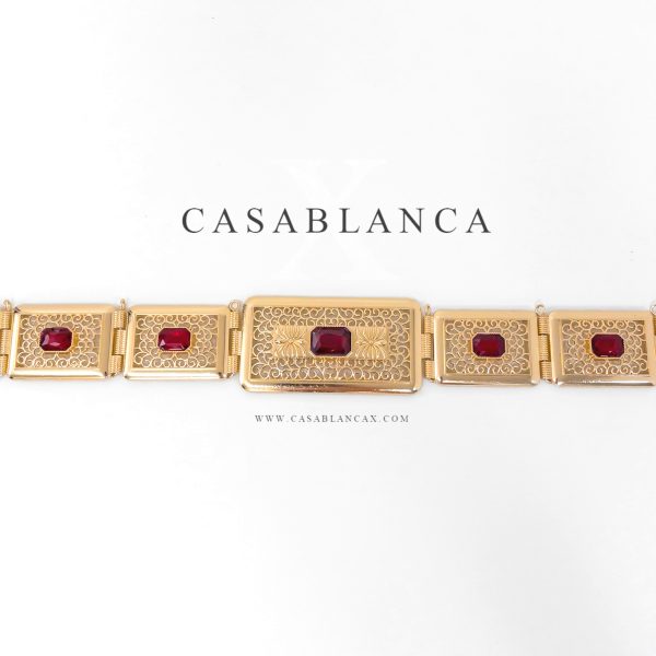 Ceinture marocaine Mdamma rouge or - Azya - Image 2