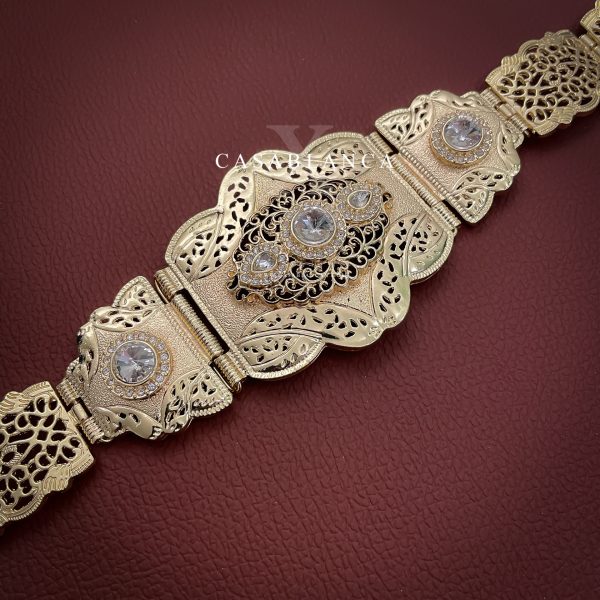 Ceinture Taqlidi Dorée Robe Taskhita Marocaine - Marya - Image 2