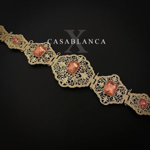 Gouden Takshita Marokkaanse Jurk Riem Oranje - Mayza - Image 2