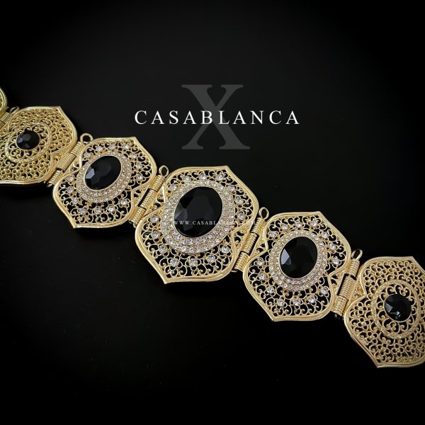 Moroccan Belt Gold Black - Jemya - Image 2