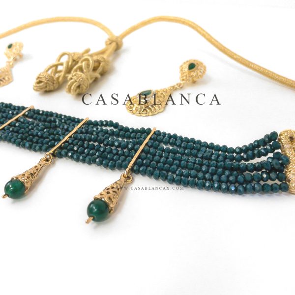 Choker Gold Green Set Taqlidi - Selmy - Image 6