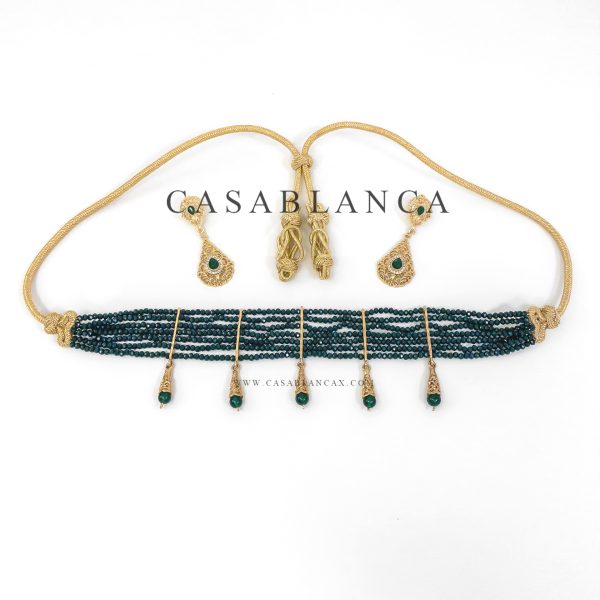 Choker Gold Green Set Taqlidi - Selmy - Image 2